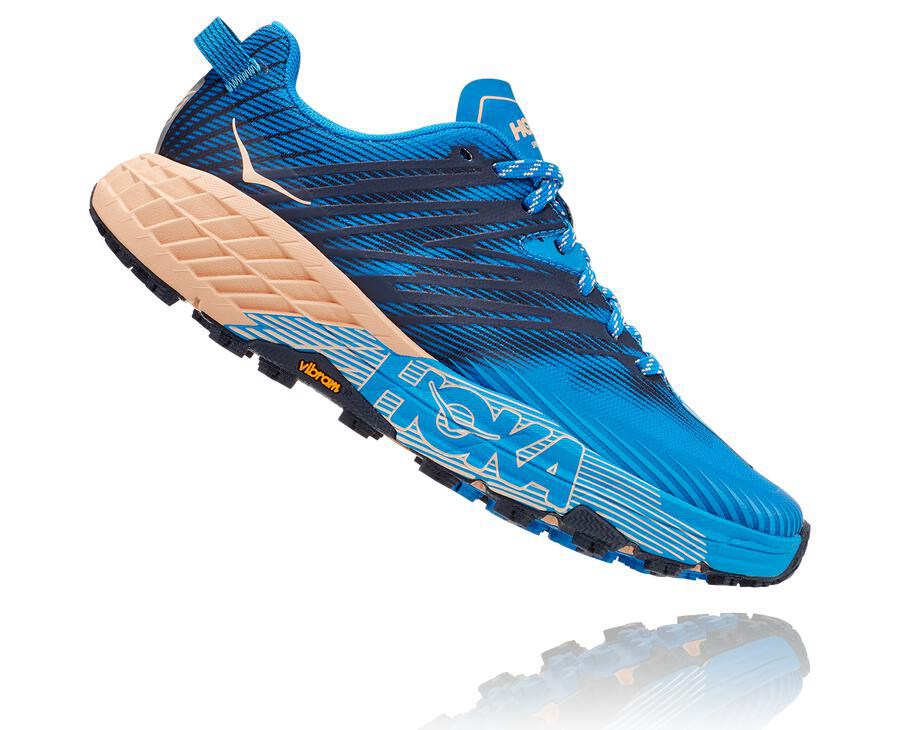 Hoka One One Spor Ayakkabı Kadın Mavi - Speedgoat 4 - PT8054973